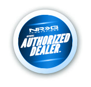 Blue and white dealer badge for NRG innovations