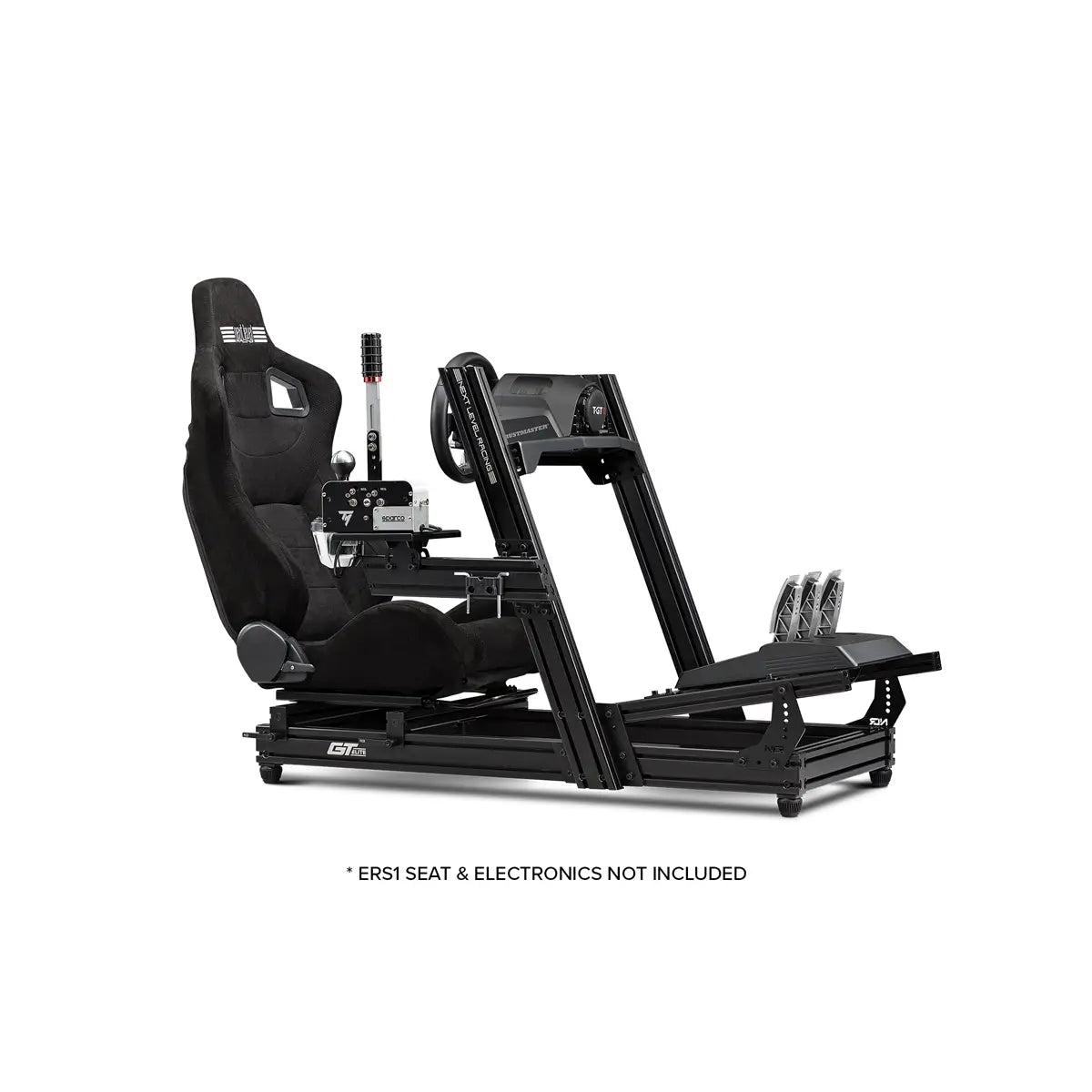Next Level Racing GTElite Racing Simulator Cockpit- Wheel Plate Edition Outfitted example 1