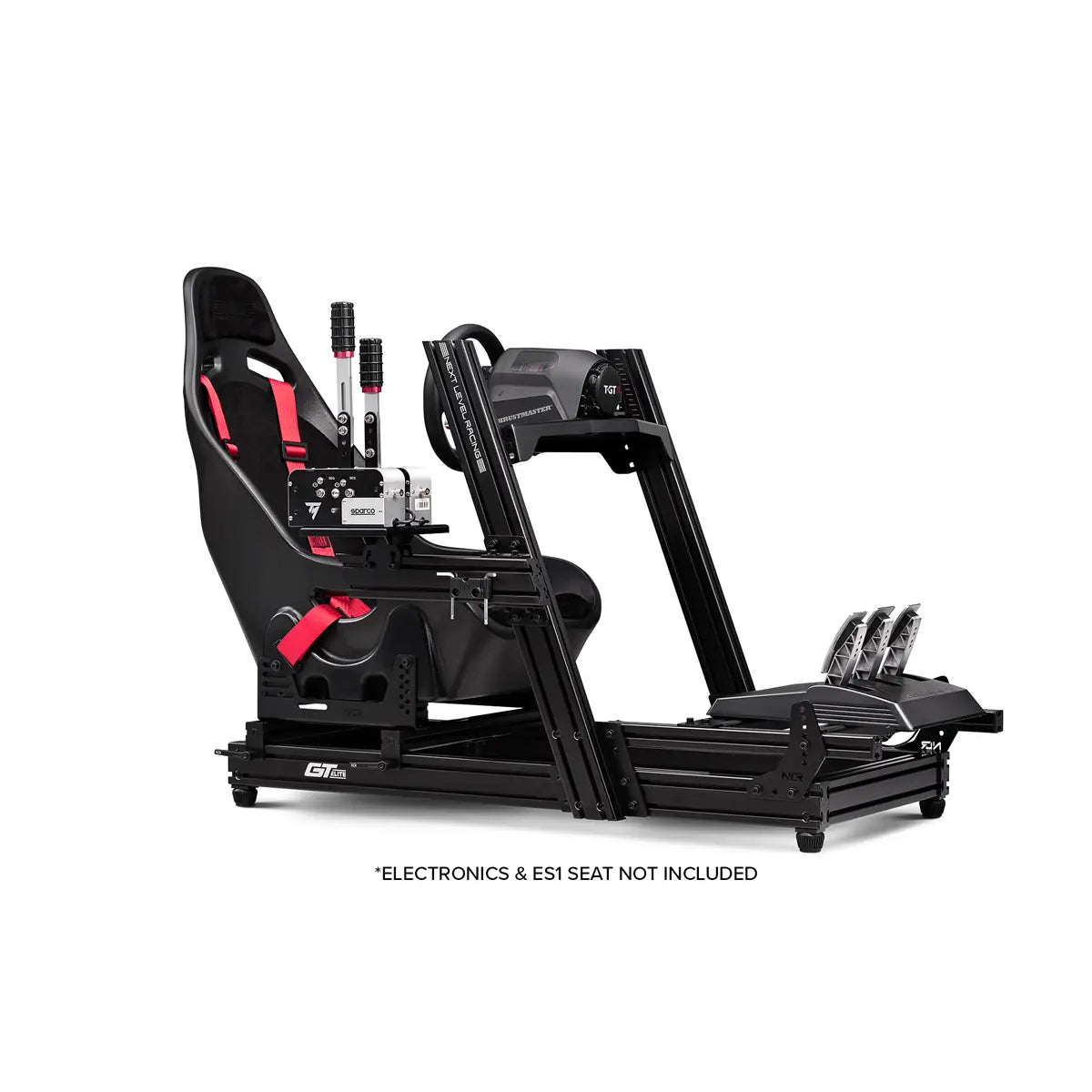 Next Level Racing GTElite Racing Simulator Cockpit- Wheel Plate Edition Outfitted example 2