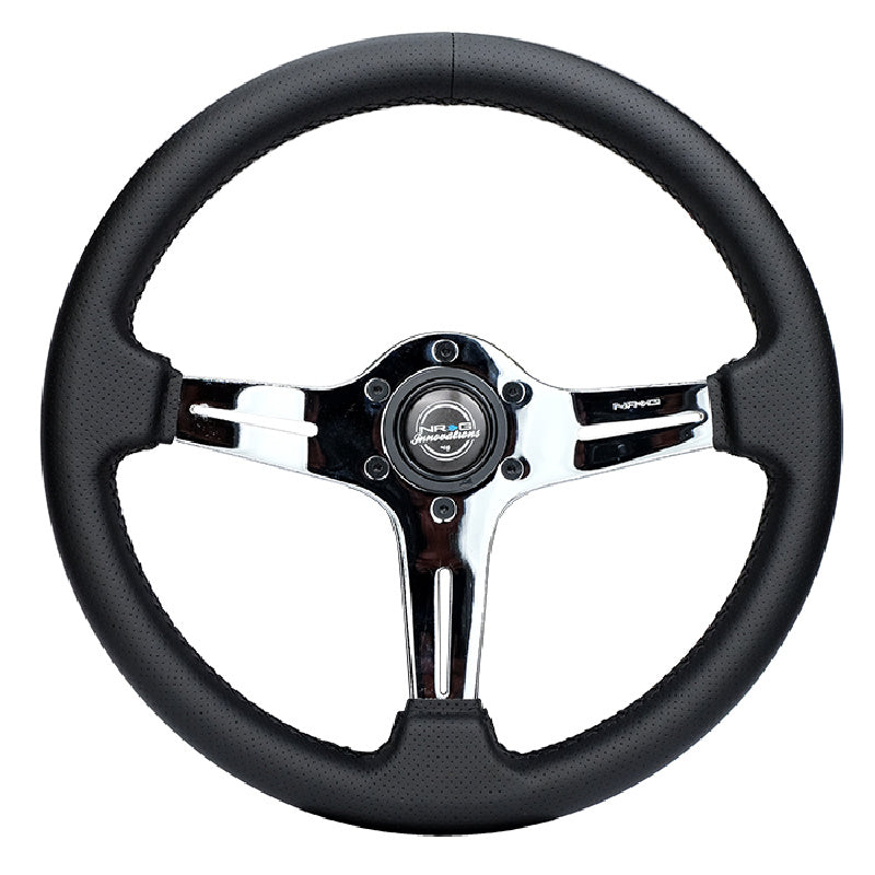Lightweight Simulator Steering Wheel Blitz In Chrome Front View