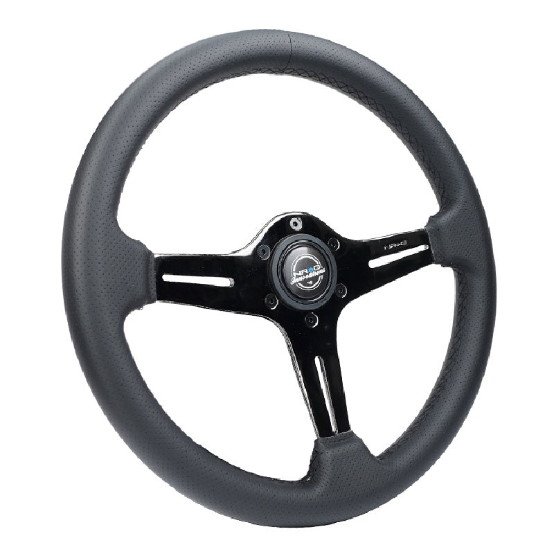 Lightweight Simulator Steering Wheel Blitz In Black Chrome Front View 2