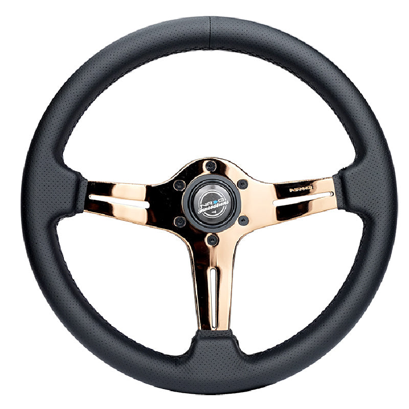Lightweight Simulator Steering Wheel Blitz In Rose Gold Front View