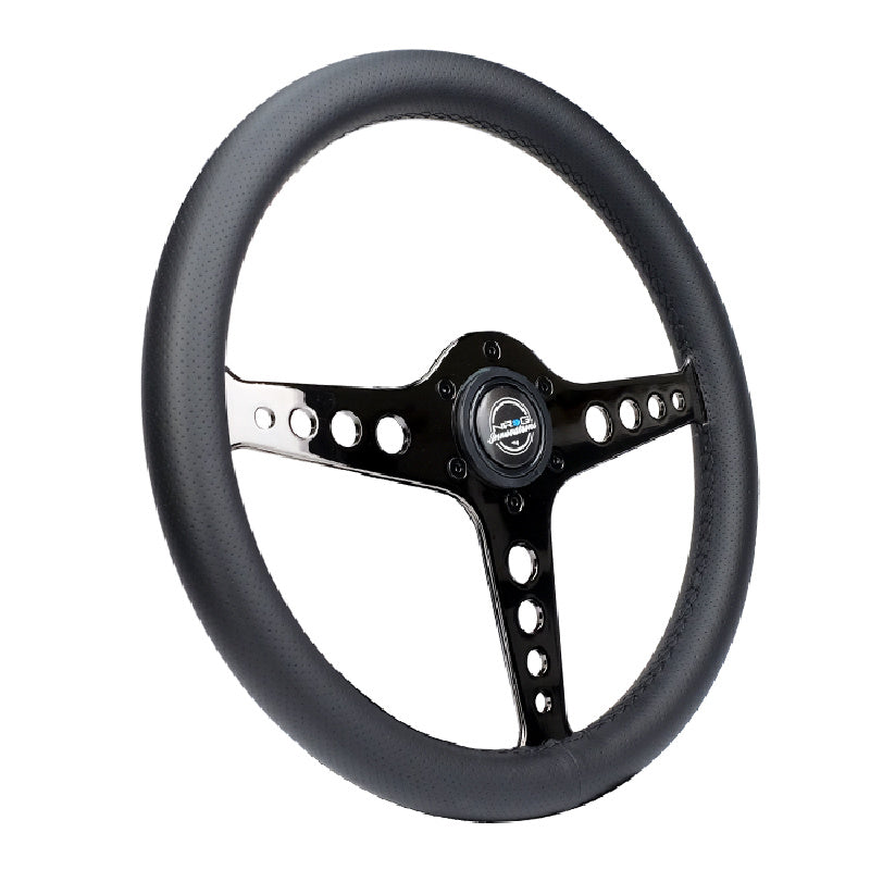 Lightweight Simulator Steering Wheel Driftz In Black Chrome Front view 2