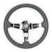 Lightweight Simulator Steering Wheel Splitz Front view In Black Chrome