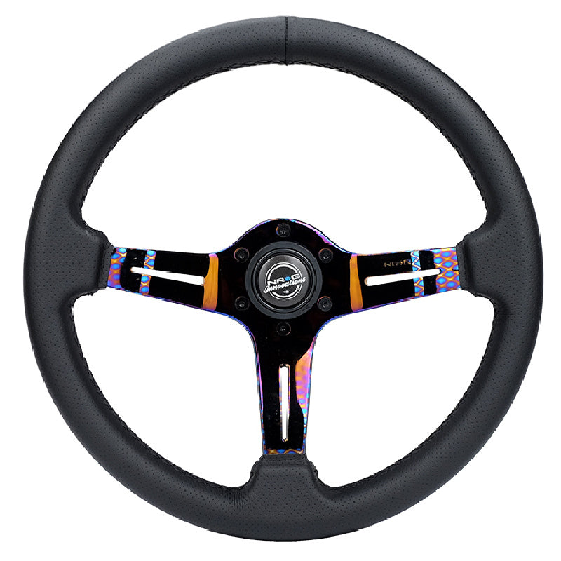 Lightweight Simulator Steering Wheel Splitz Front view In Neo Chrome
