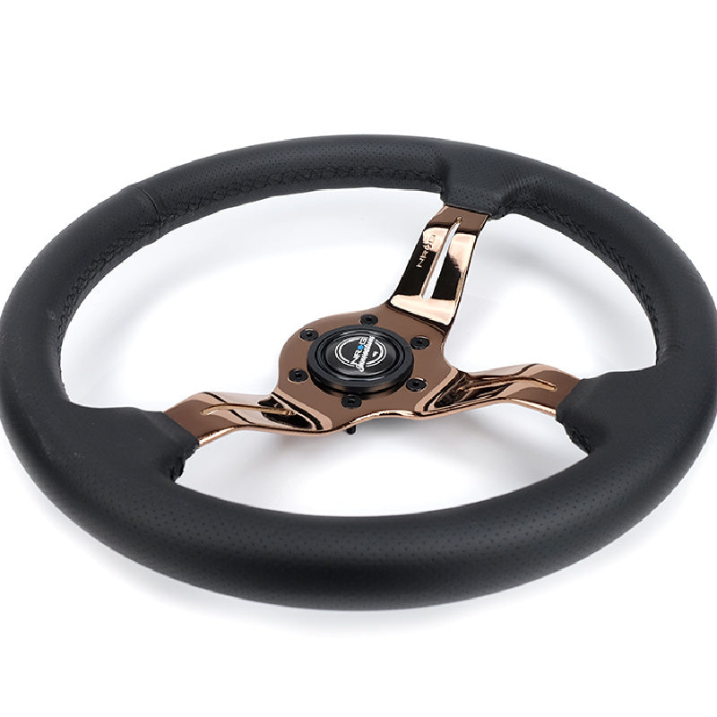 Lightweight Simulator Steering Wheel Splitz In Rose Gold SIde view