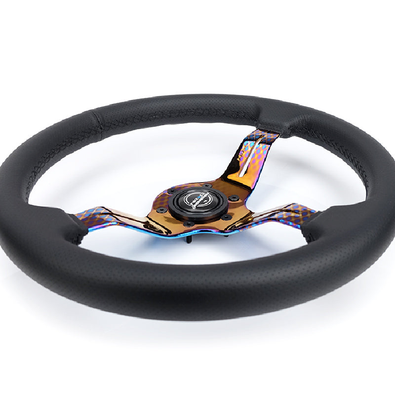 Lightweight Simulator Steering Wheel Splitz side view 2 In Neo Chrome