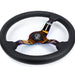 Lightweight Simulator Steering Wheel Splitz side view In Neo Chrome