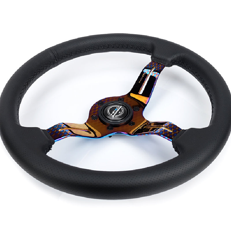 Lightweight Simulator Steering Wheel Splitz side view In Neo Chrome