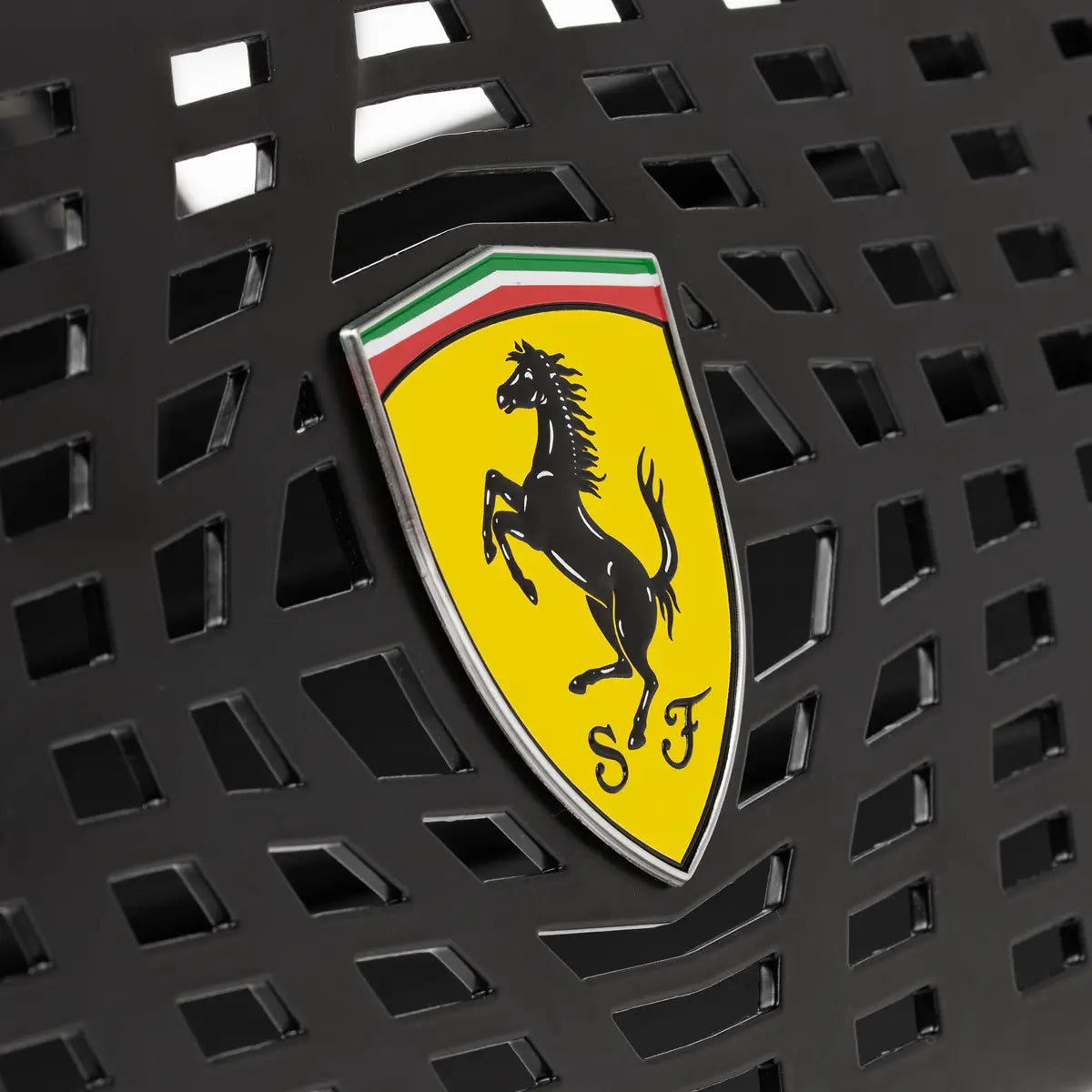 Next Level Racing F-GT Elite 160 Scuderia Ferrari Edition logo close up 
