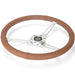 NRG Innovations Classic 380mm Brown Leather Steering Wheel flat view