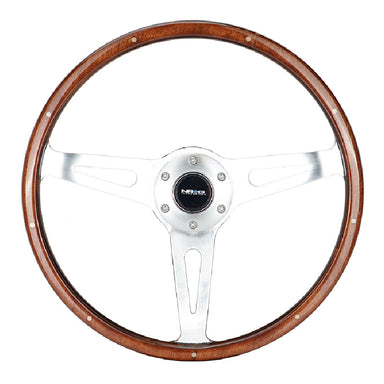 NRG Innovations Classic 380mm Wood Grain Steering Wheel 9 Rivots