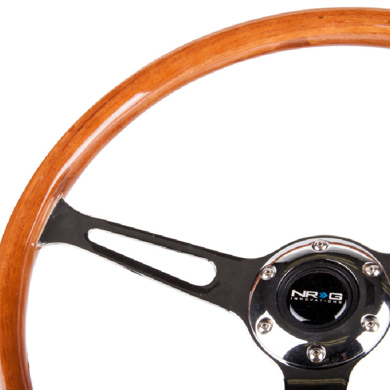 NRG Innovations Classic Woodgrain Steering Wheel Close Up