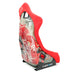 NRG Innovations Dragon Bucket Seat Large Red Back Angle