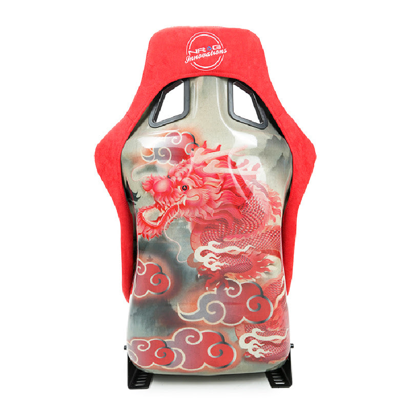 NRG Innovations Dragon Bucket Seat Large Red Back View