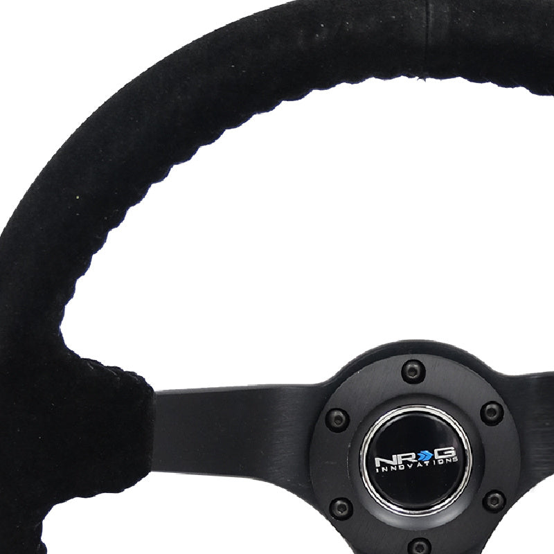 NRG Innovations 350mm Deep Dish Solid Spoke Steering Wheel close up