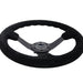 NRG Innovations 350mm Deep Dish Solid Spoke Steering Wheel flat view
