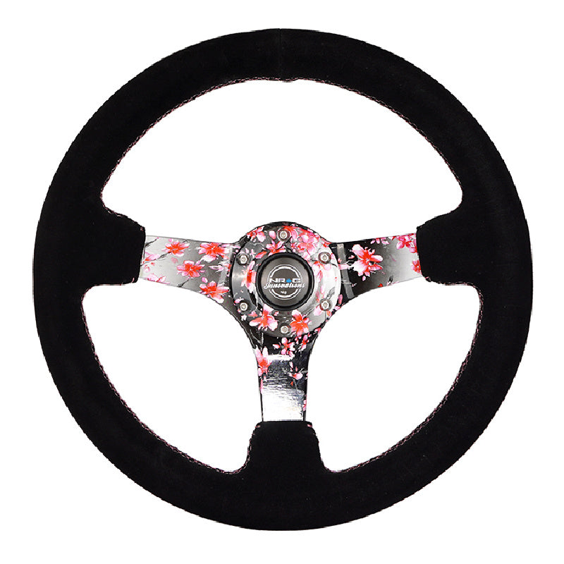 NRG Innovations 350mm Deep Dish Solid Spoke Steering Wheel sakura