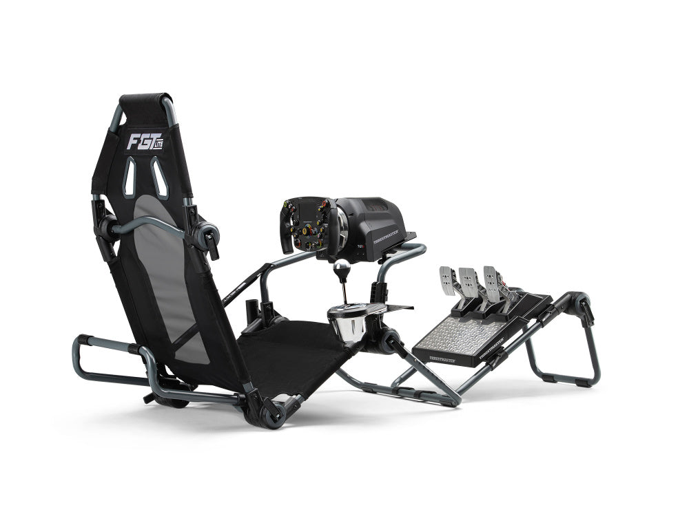 Next Level Racing F-GT Lite Cockpit Grey Edition Back Outfitted View