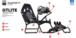 Next Level Racing GT Lite Foldable Simulator Cockpit - Play Station Labeled View