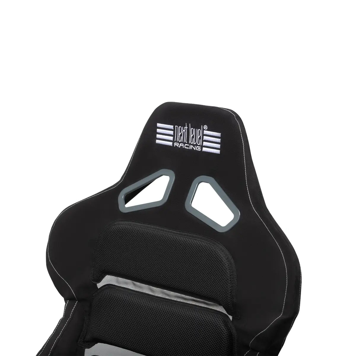 Next Level Racing GTLite Pro Grey Edition head rest close up