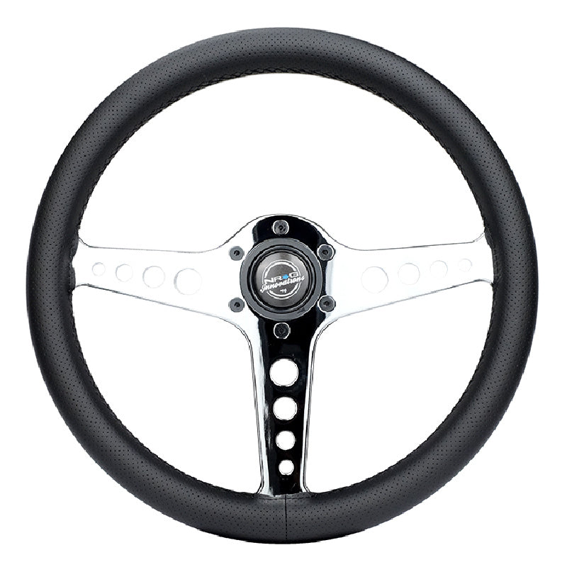Lightweight Simulator Steering Wheel Driftz In Chrome Front view
