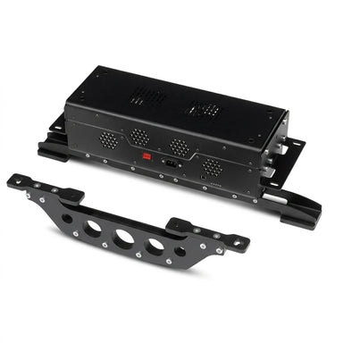 full body shot of motion platform plus with included mounting bracket separated from main motion unit