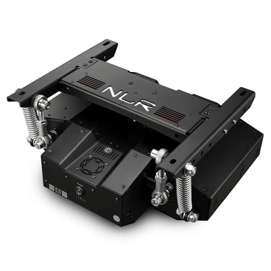 next level racing motion v3 viewed from an angle to show main indicator light and right most suspension spring