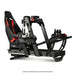 gear shifter wheel base pedals and seat supported by chassis with rear mounted motion platform plus
