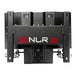 next level racing motion platform v3 with n l r logo showing from above with red accents on either side
